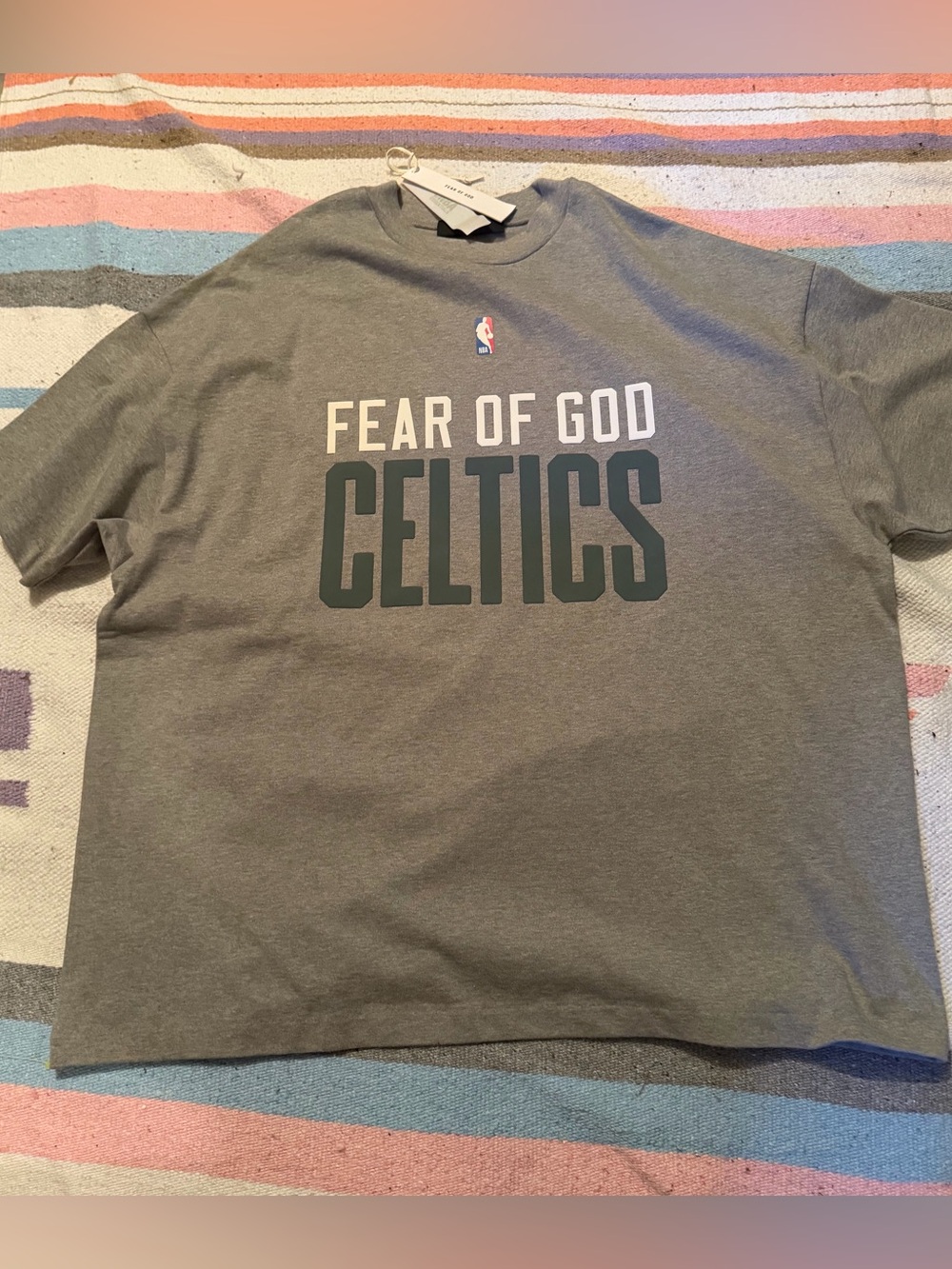 Fear of God Essentials NBA Boston Celtics Shirt Gray Sz LARGE (SOLD OUT!)